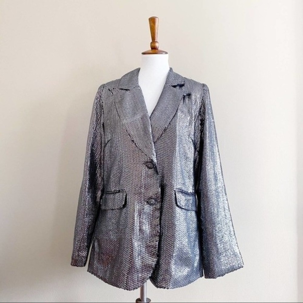 JS Collections Gold Sequin Blazer Jacket NEW